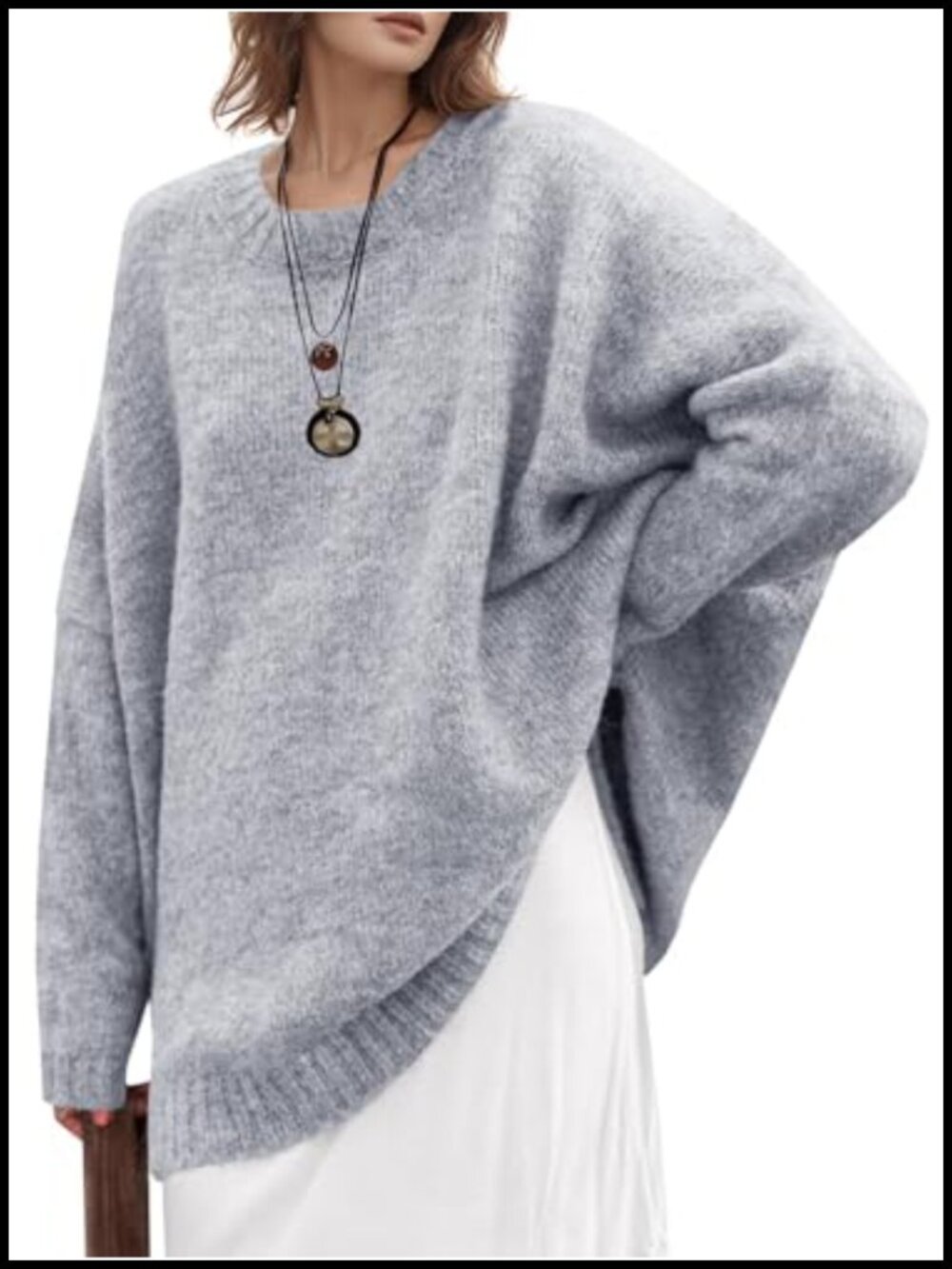 Oversized Crewneck Pullover Sweater Fall Winter